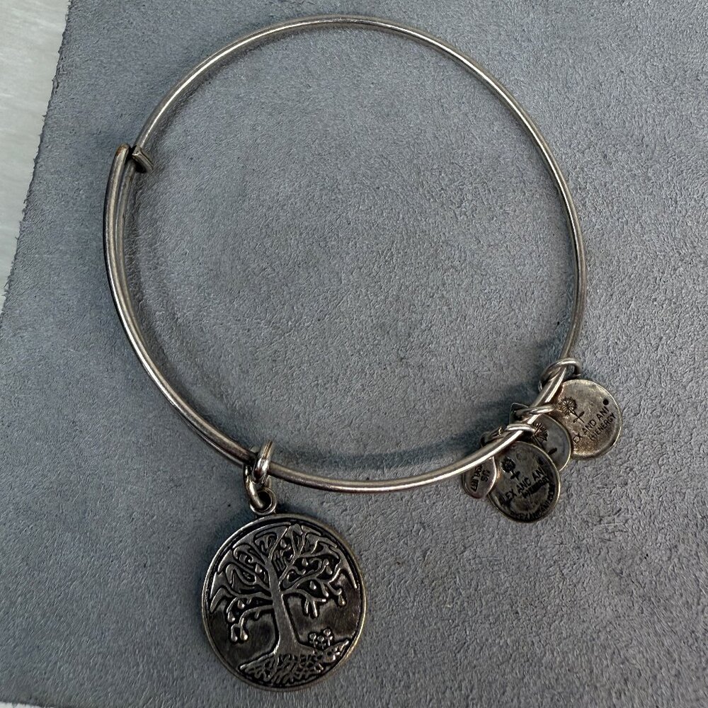 Alex & Ani 2014 Silver Tone Wire Bracelet Tree of Life